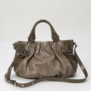 Celine Pillow Python Crocodile Leather Crossbody Bag Handbag Brown